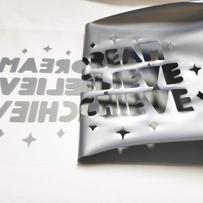 Guangyintong Silver Heat Transfer Vinyl HTV Rolls, Glossy Surface