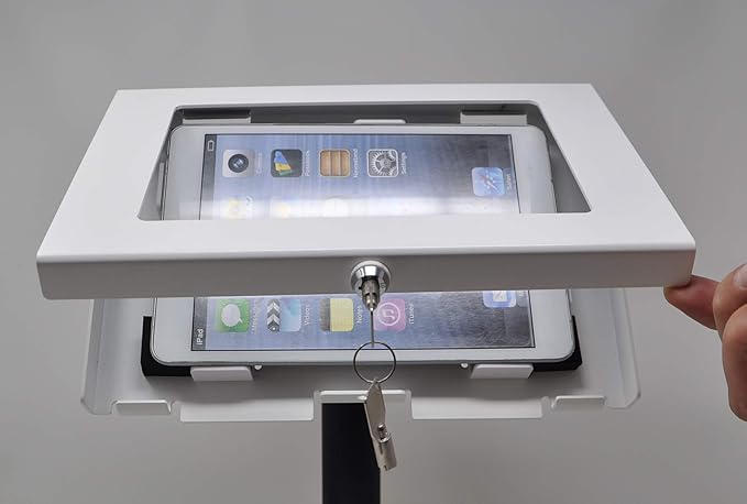 TABcare Locking Security Metal Case for iPad Mini Used as Kiosk, POS, Store, Show Display (Black, iPad Mini 1/2/3)