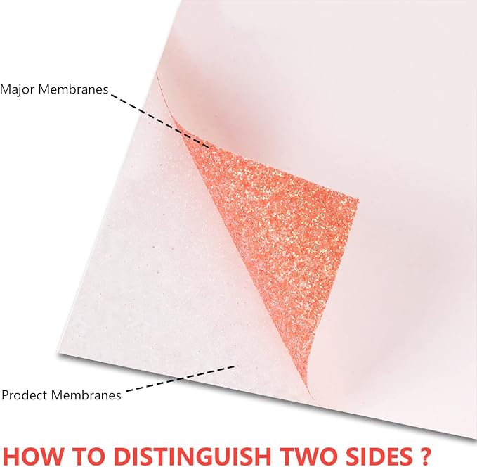 guangyintong Glow Glitter Orange Red Heat Transfer Vinyl HTV Rolls, Glitter HTV