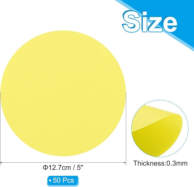 PATIKIL 5inch Circle Card Stock