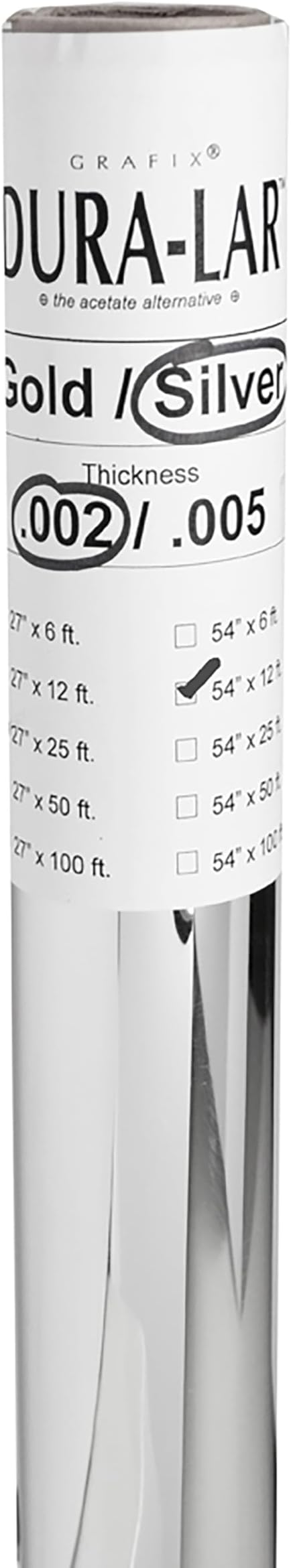 Grafix Dura-Lar 0.002" Film, Opaque Silver Dura-Lar is a Polyester Film