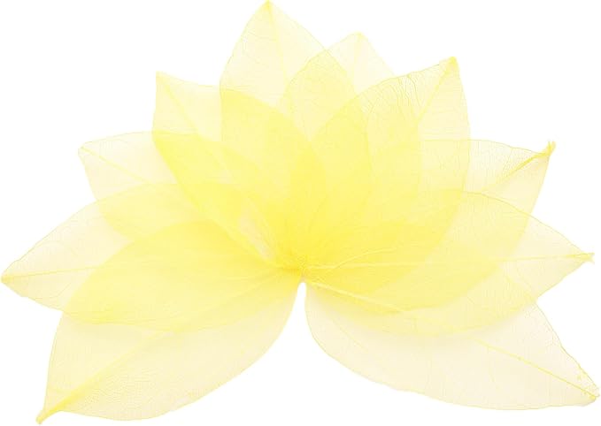 uxcell 100 Pcs Yellow Skeleton Leaves