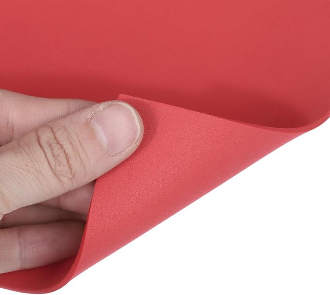 MECCANIXITY EVA Foam Sheets Red 35.4 Inch x 19.7 Inch 2mm Thick Crafts Foam EVA