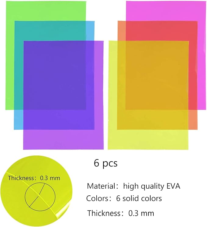 AOUXSEEM Jelly Transparent Leather Vinyl Sheets, Candy Solid Colors Waterproof