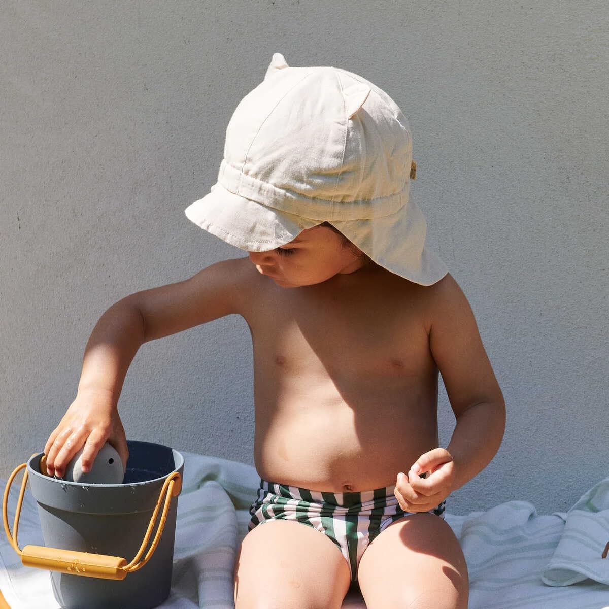 Toddler Boys Swim Diapers Washable Reusable Swimming Diaper Waterproof Swim Pants Green Striped Swimsuit 18-24 Months