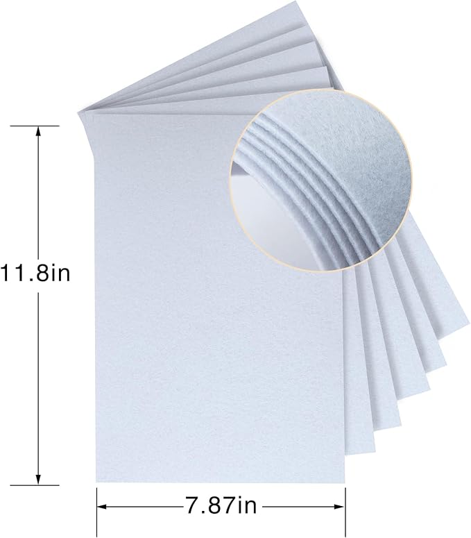 HaoFeiJH White Felt Fabric Sheets
