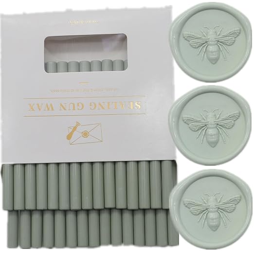 Sage Green Wax Seal Sticks, Vanilla Green Sealing Wax Gun Sticks Great