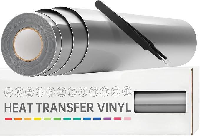 VinylRus Heat Transfer Vinyl-12” x 25FT Iron on Vinyl Roll