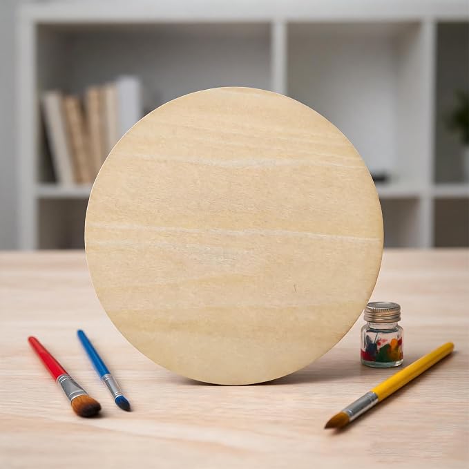 50PCS Wooden Round, Made of Basswood, 4 Inch Unprocessed Wood Pieces, Natural