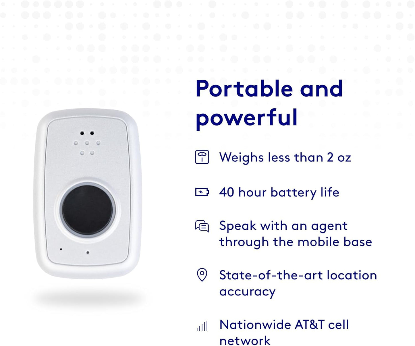 ADT - On-The-Go Mobile Medical Alert System for Seniors - GPS Capabilities, Included Waterproof Wearable Panic Button, 24/7 U.S. Based Monitoring (Black Wristband)
