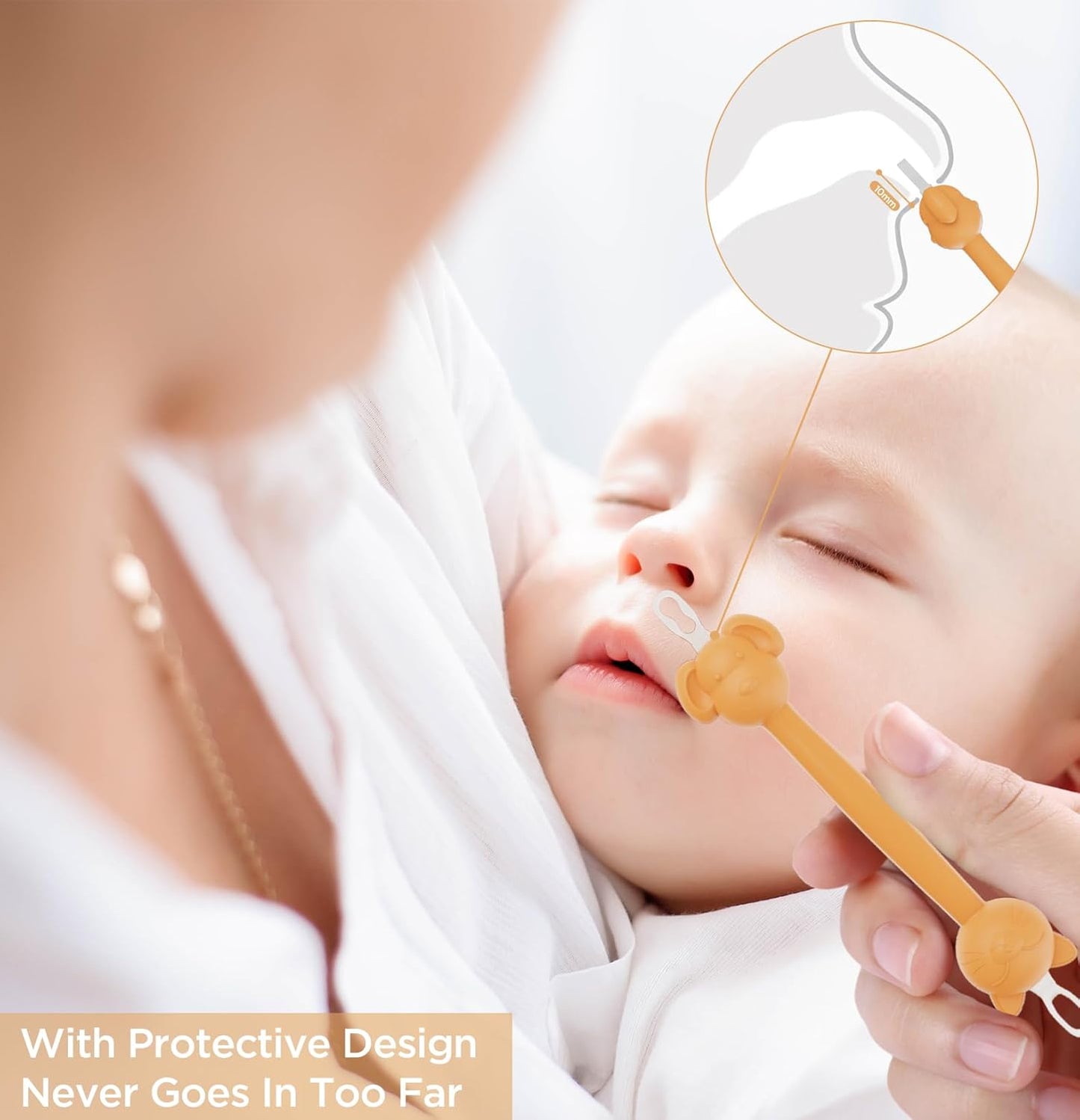 3 in 1 Baby Booger Remover and Baby Ear Cleaner Tool Baby Nose Cleaner with Soft Silicone End Dual Ear Wax and Snot Remover Safe Nasal Picker for Newborns Infants & Toddlers, BPA Free