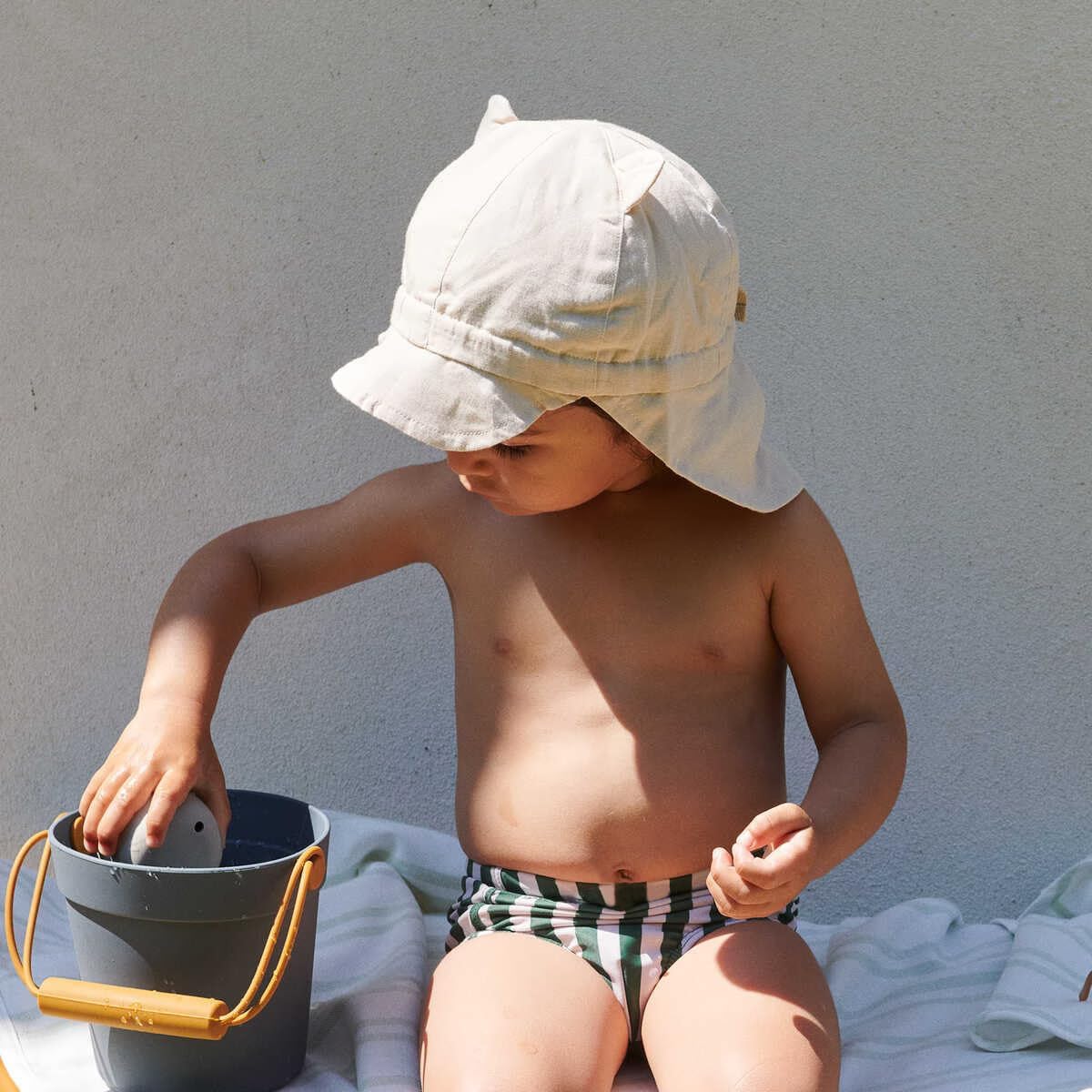 Infant Baby Boys Swim Diapers Washable Reusable Swimming Diaper Waterproof Swim Pant Green Striped Swimsuit 6-9 Months