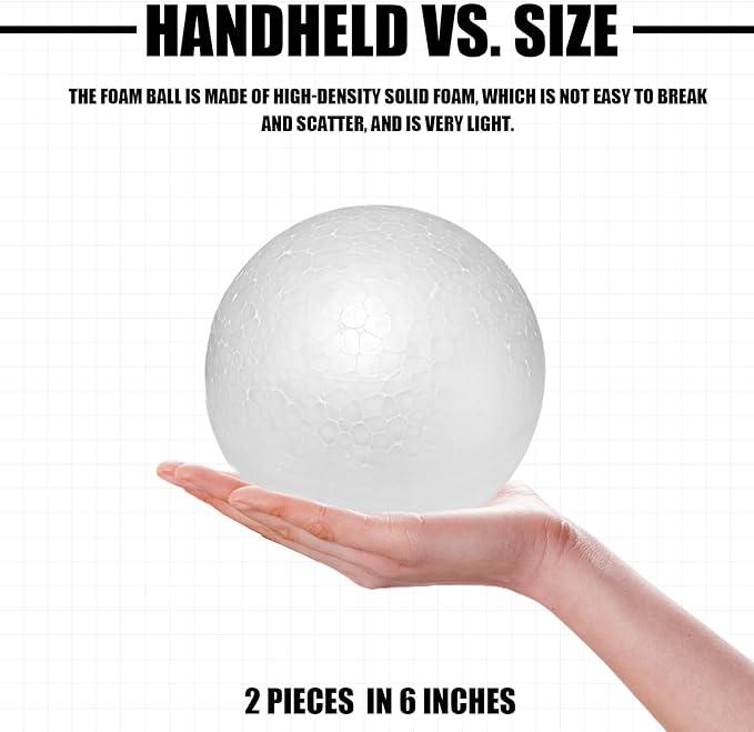 Styrofoam Balls 6 Inch, DIY Craft Giant Foam Ball