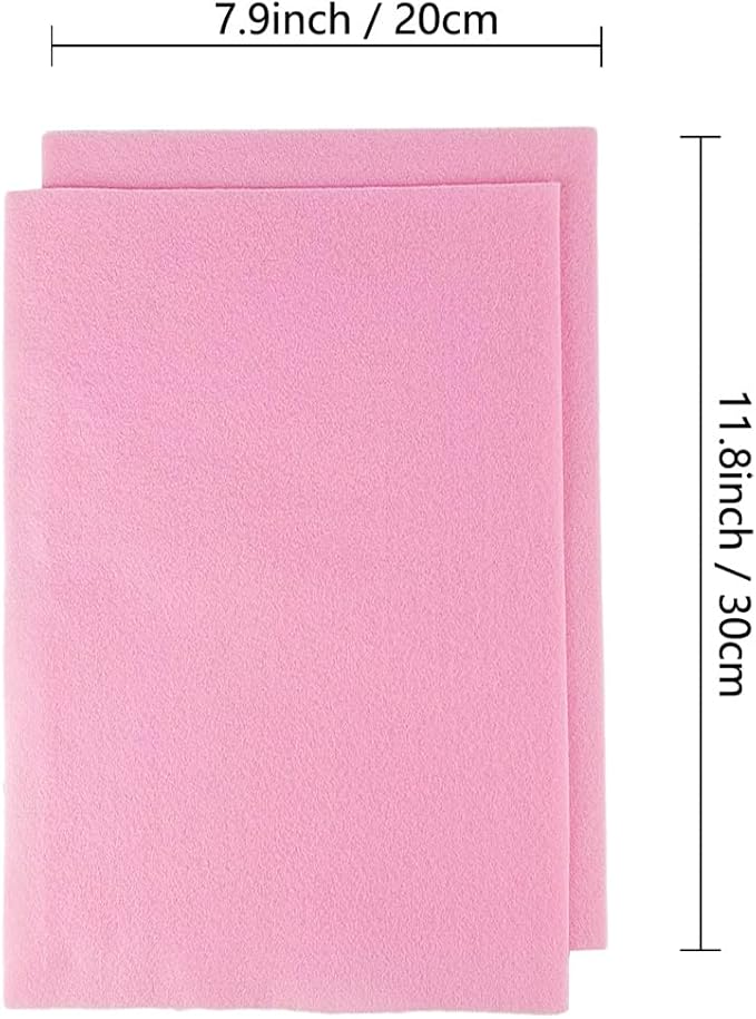 Jtnohx Color Felt, Soft Felt Sheets, 1.4mm Thick 8"x12" Handicraft Felt Fabrics