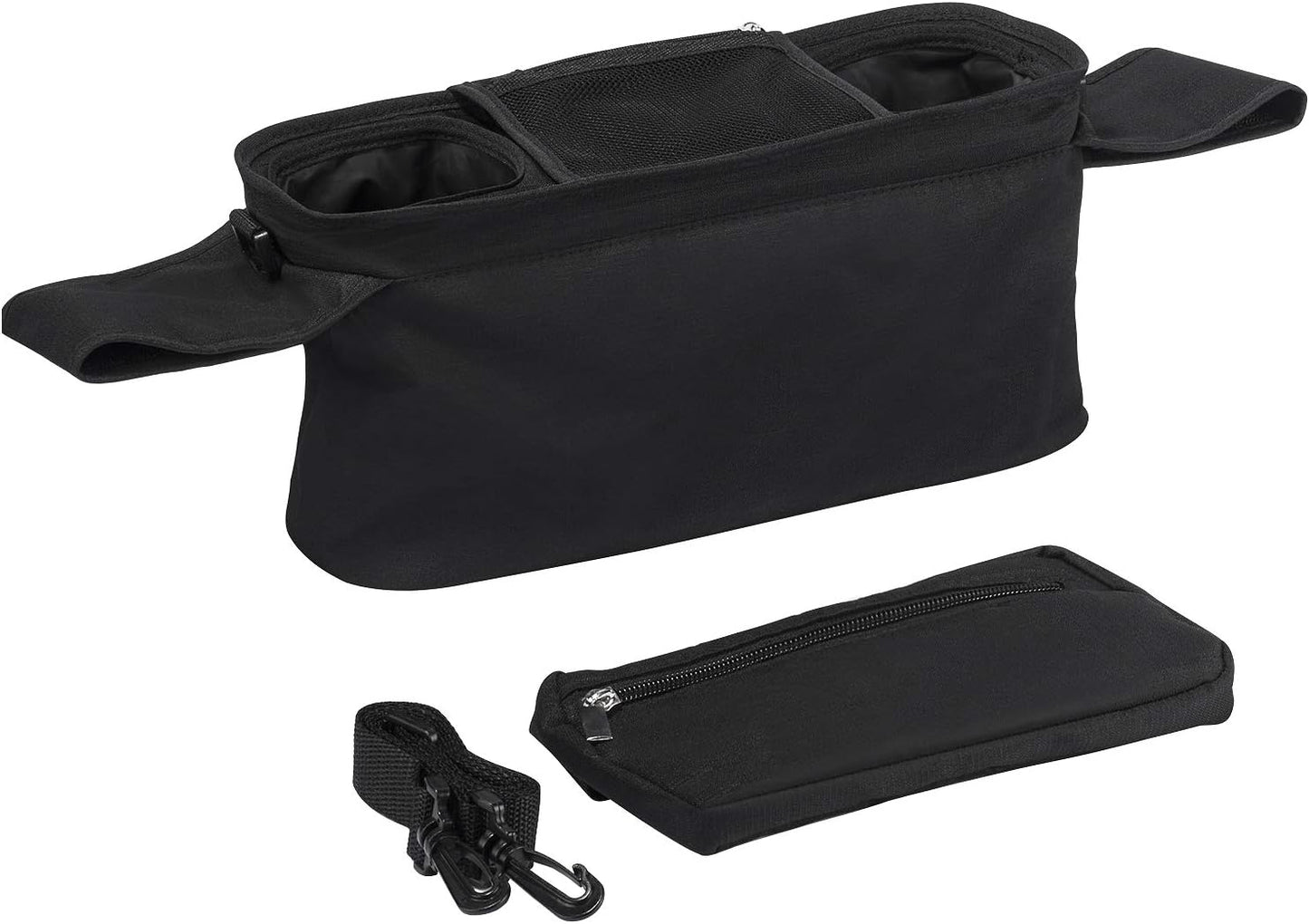 Momcozy Universal Stroller Organizer with Insulated Cup Holder Detachable Phone Bag & Shoulder Strap, Fits for Stroller like Uppababy, Baby Jogger, Britax, BOB, Umbrella and Pet Stroller
