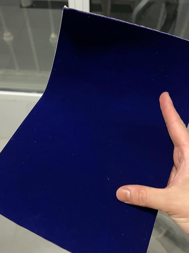 Blue Self Adhesive Soft Velvet Drawer Liner DIY Fabric Felt Liner