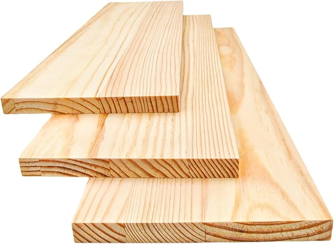 3PCS Rectangle Wood Boards Unfinished Wood Blocks