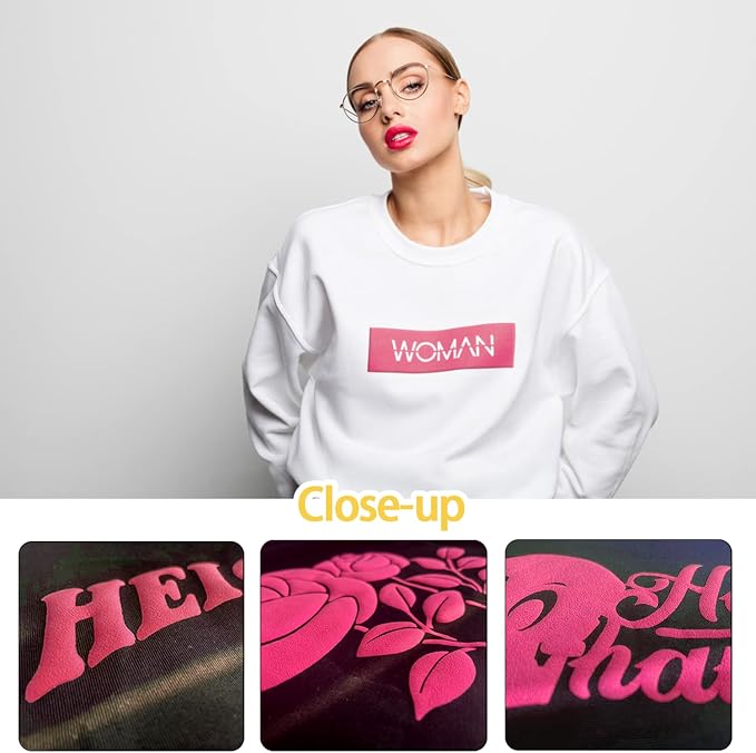 3D Puff Heat Transfer Vinyl 3 Sheets 12"x10"-Peach Pink | 3D Puffy Iron-on htv