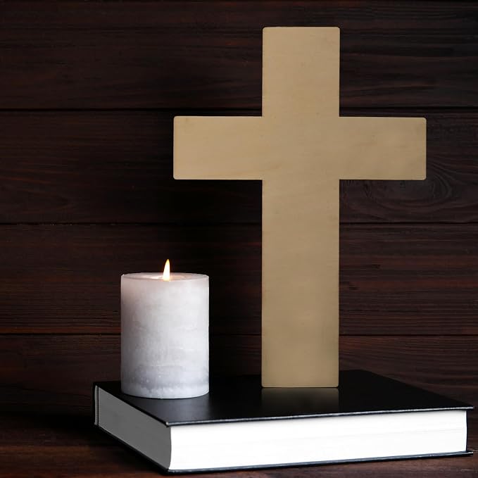 Anglechic 12 Pcs Wooden Cross Craft 12 Inch Wood Crosses