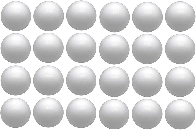 Crafjie 4 Inch Craft Foam Balls 24-Pack, Supplies Foam Balls