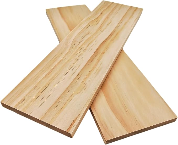 2PCS Rectangle Wood Boards Unfinished Wood Blocks