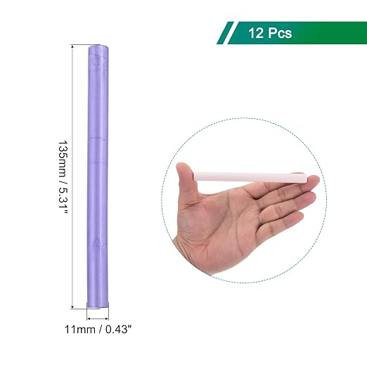 MECCANIXITY 12 Pcs Pearlescent Purple Cylinder Sealing Wax Stick Glue Gun Wax