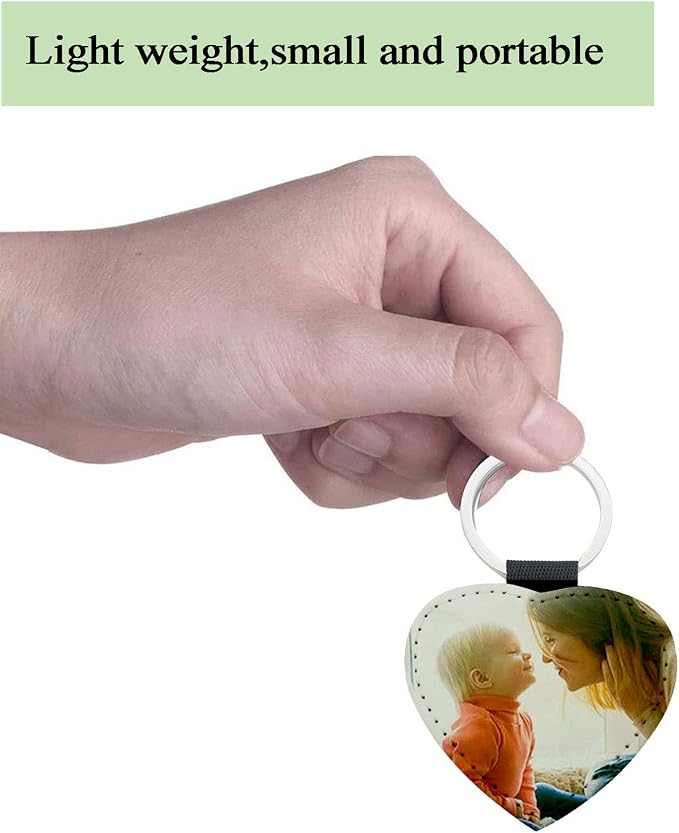 12 Pcs Sublimation Blank Keychains, PU Leather White Keychains Ornament Pendants