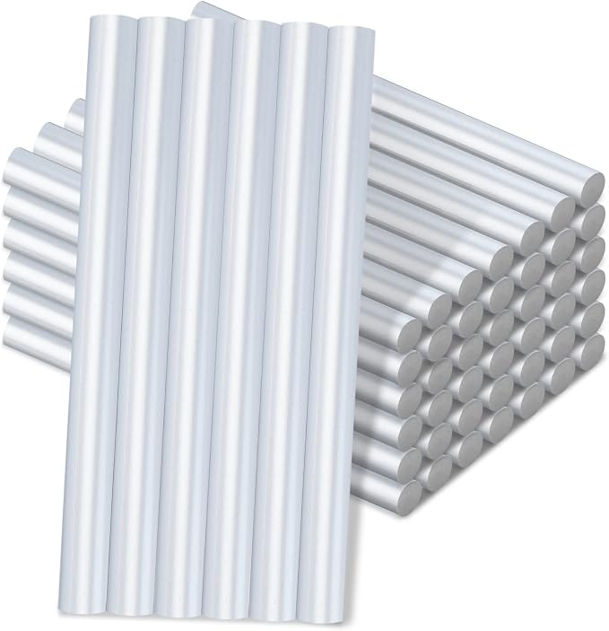 Manarty Metallic Silver Hot Glue Stick, Adhesive EVA Glue Sticks Standard