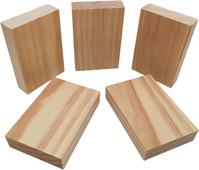 10PCS Rectangle Wood Boards Unfinished Wood Blocks