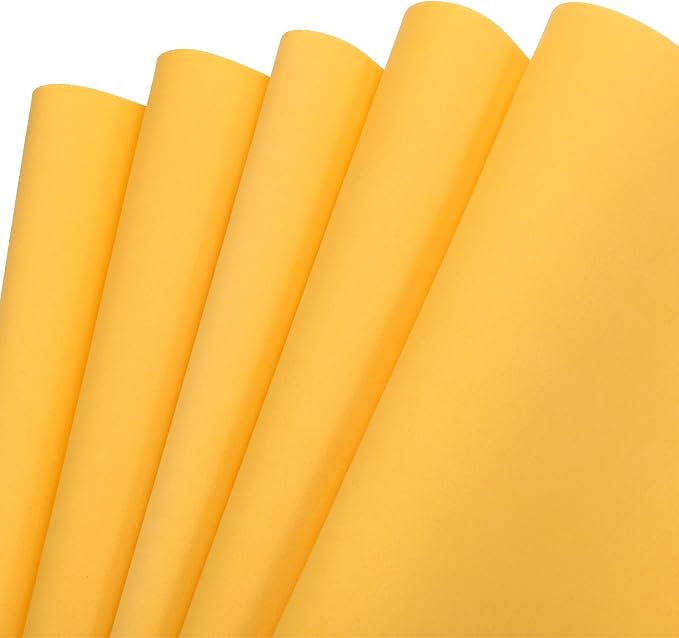 MECCANIXITY EVA Foam Sheets Golden Yellow 19.7 Inch x 19.3 Inch 1mm Thick