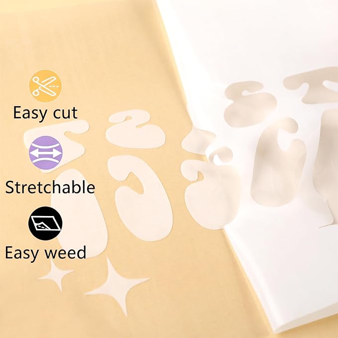 guangyintong Heat Transfer Vinyl Lucency HTV Rolls, Matte Surface HTV Vinyl