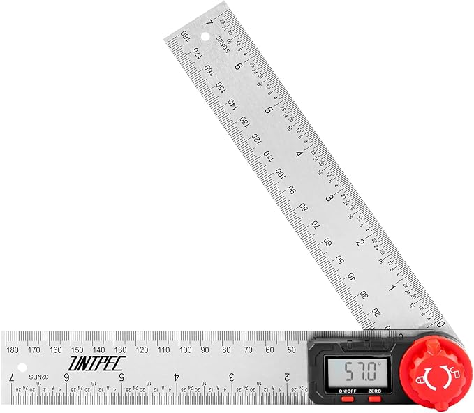 Digital Angle Finder Protractor, Angle Finder Ruler, Stainless steel 7inch 200mm