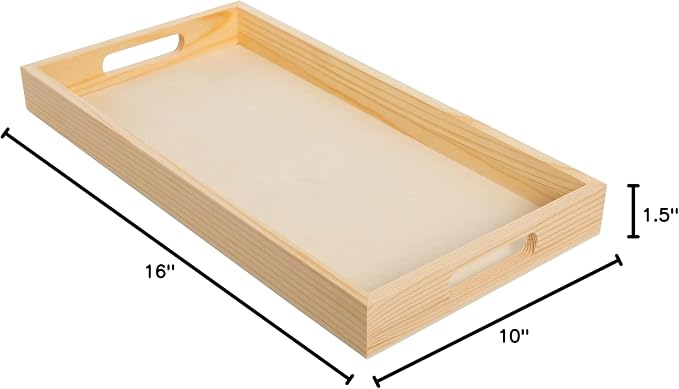 Wooden Nested Serving Trays, Unfinished Rectangle Trays