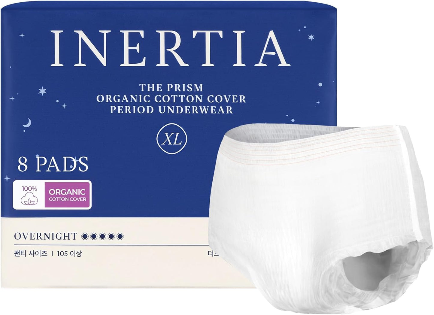 INERTIA Disposable Underwear for Women (Size X-Large, 8 Count)