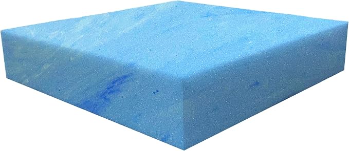 FoamRush 1"x 36" x 36" Gel Cooling Memory Square Foam Cushion, Upholstery Foam