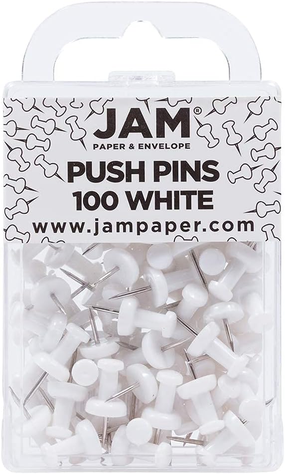 JAM PAPER Colorful Push Pins