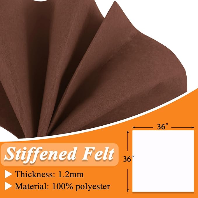 IONTACH 36" X 36" Stiff Felt Fabric 1.2mm Thick | Felt Sheet
