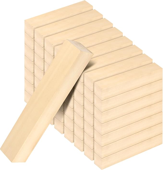 50 PCS Basswood Carving Blocks, Coloring Decorat