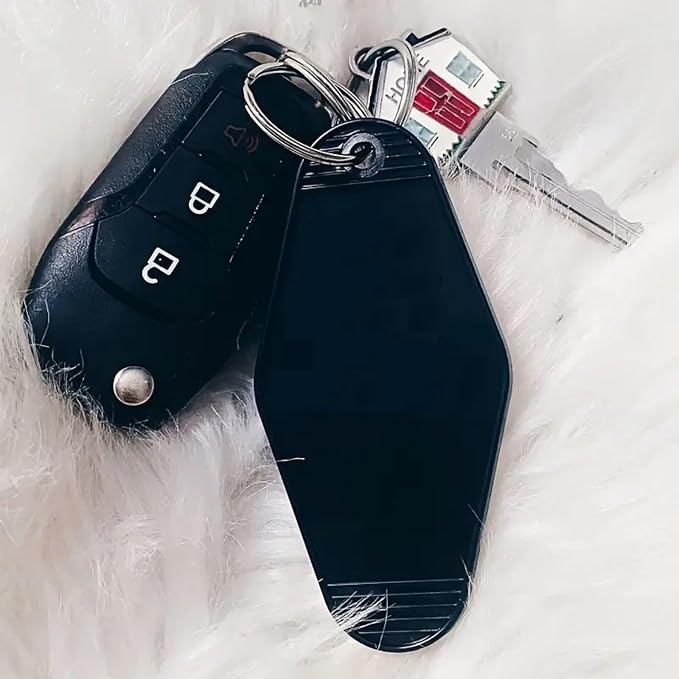40pcs Blank Hotel Keychains Bulk Vintage Motel Keychain Vinyl Keychains Car