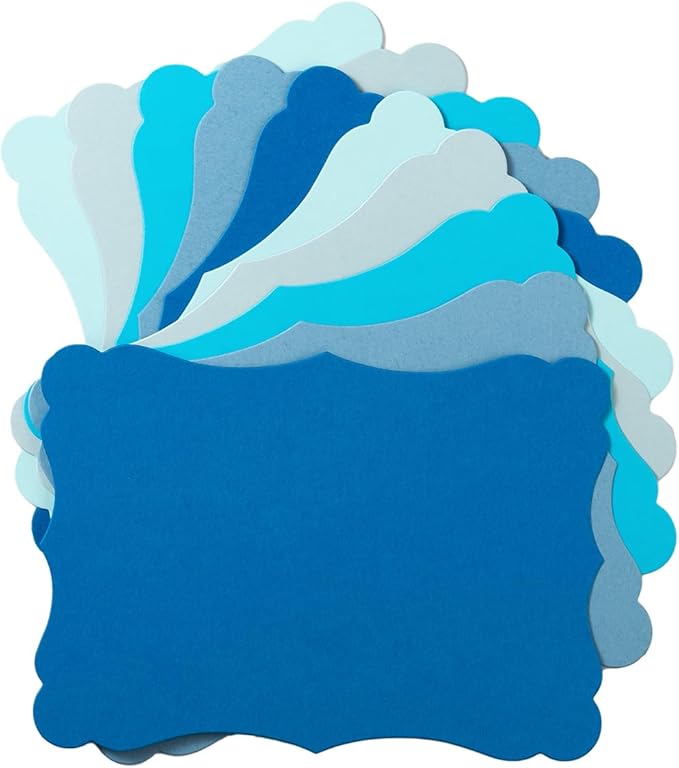 50 Pack Blank Kraft Greeting Cards, 5 Colors, 5x7IN | Thick Cardstock Paper