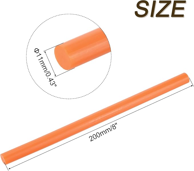 uxcell 30pcs Full Size Hot Glue Gun Sticks 8-inch x 0.43-inch High Sticky Large