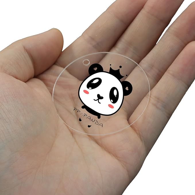 Zorfeter Clear Acrylic Blanks, 2 Inch Round, 40 Pack | Circle Ornament Blanks