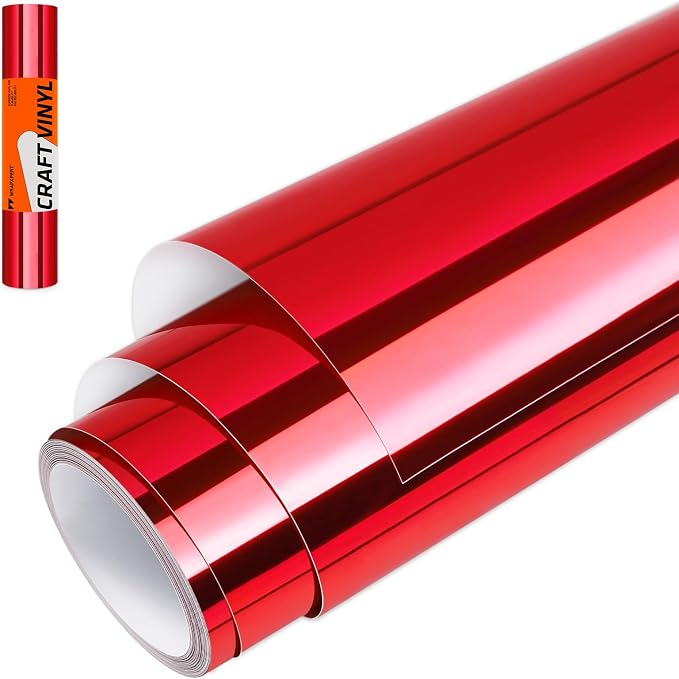 WRAPXPERT Chrome Red Vinyl, No Bubble Mirror,