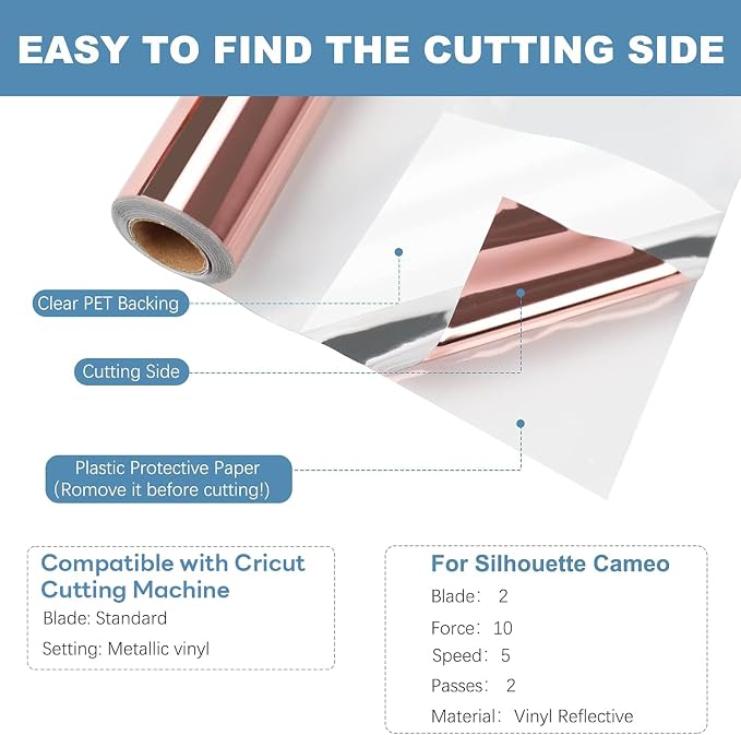 HTVRONT Rose Gold Permanent Vinyl