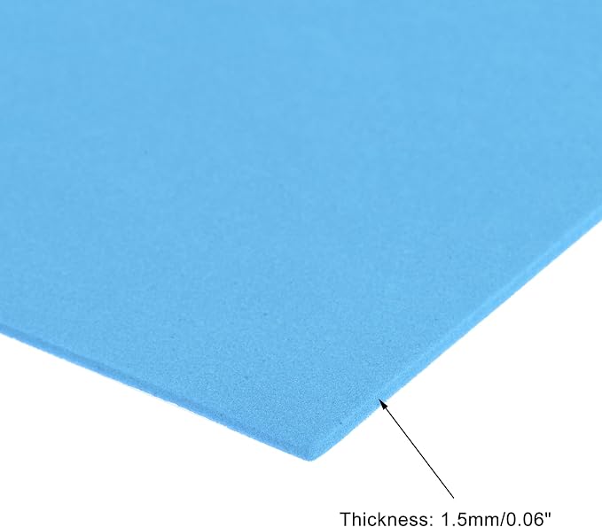 uxcell Light Blue EVA Foam Sheets, 11.8x7.9 in 1.8mm Thick Handicraft Foam Paper