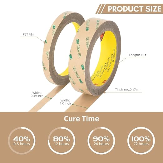 3M 300LSE Double Sided Tape 0.5" x 36Ft, Laptop & Phone Repairs, Leather Work