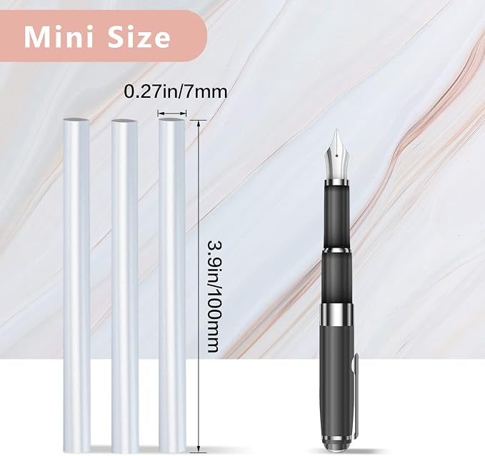 Manarty Metallic Silver Hot Glue Stick, Adhesive EVA Glue Sticks Standard