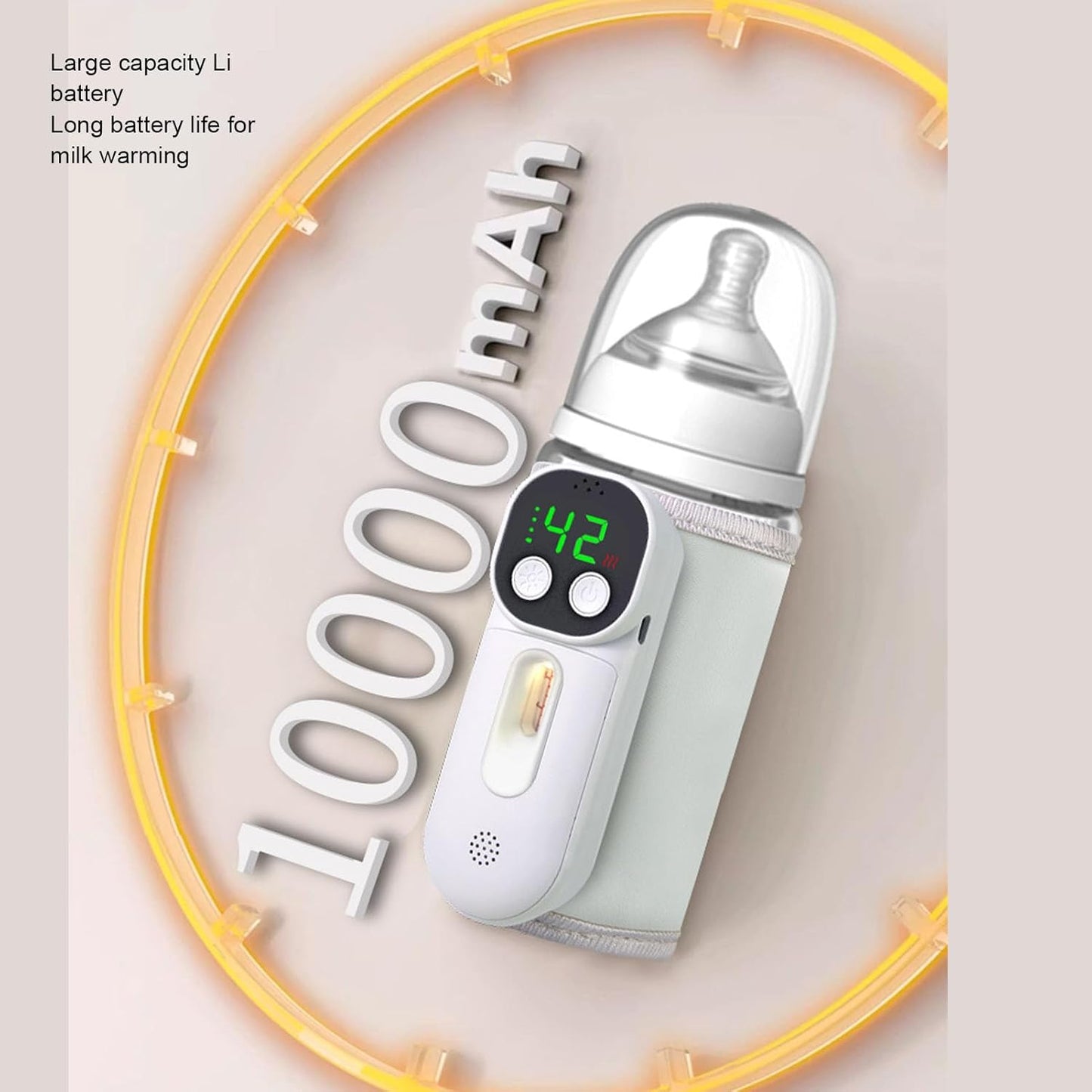 Luqeeg Bottle Warmer, Fast Infant Milk Warmer with LED Display Accurate Temp Control Defrosting Sterili Zing Temperature Sensors for Breastmilk Home Outdoor Travel All Bottles