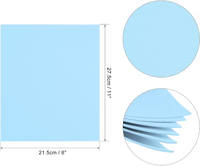 uxcell Light Blue EVA Foam Sheets 11 x 8 inch 1.7mm Thickness