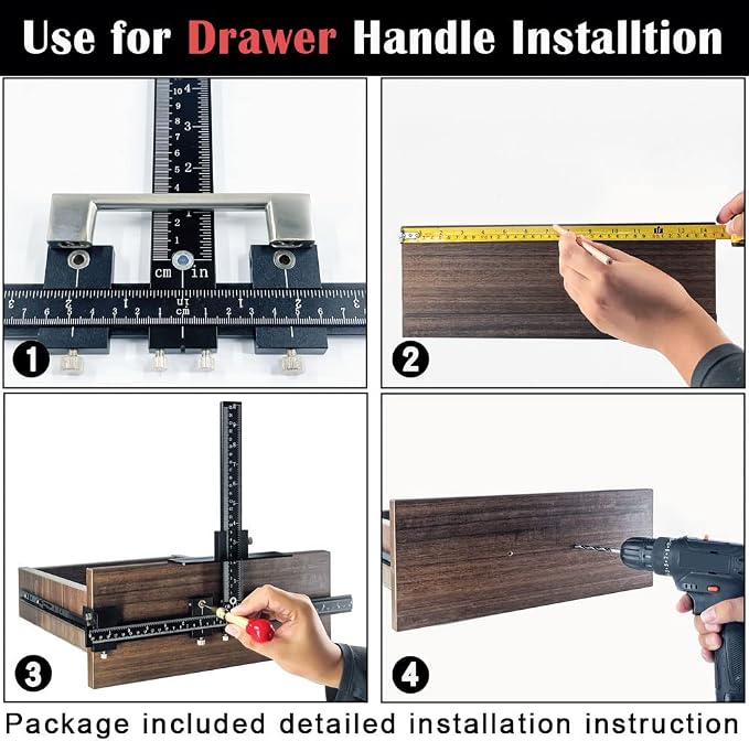 King&Charles Aluminum Cabinet Hardware Jig&Auto Center Punch | Avoid Jitter